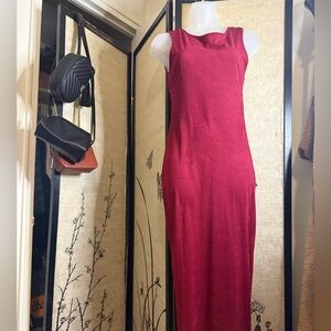 Elegant Red Sleeveless Dress